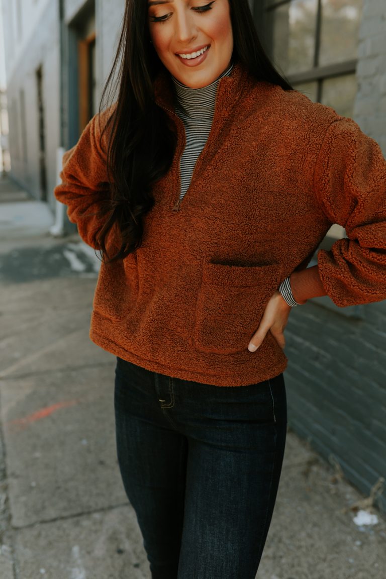 Sherpa Fleece Pullover | A Southern Drawl