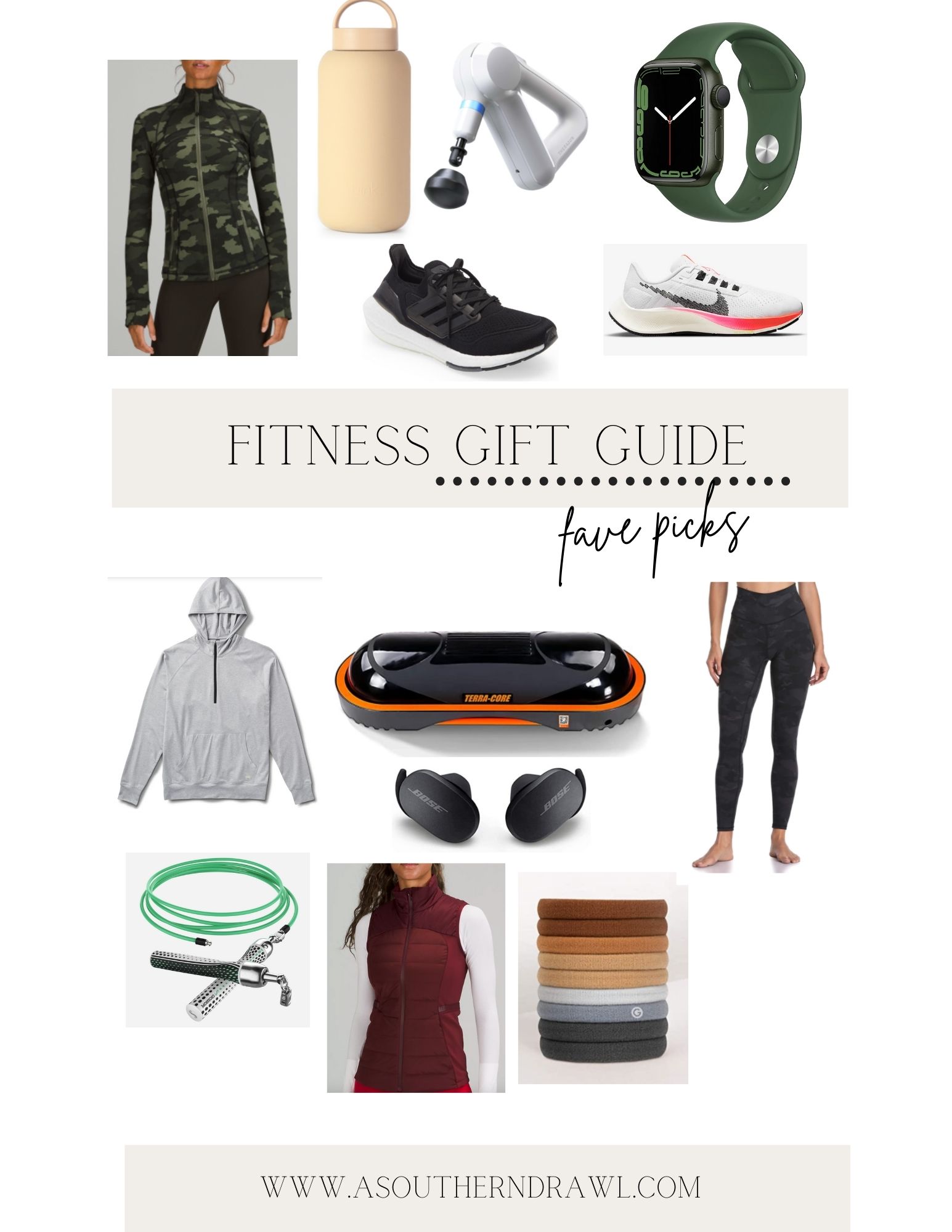 fitness gift guide, gift guide for fitness lover, fitness gifts, activewear gift guide